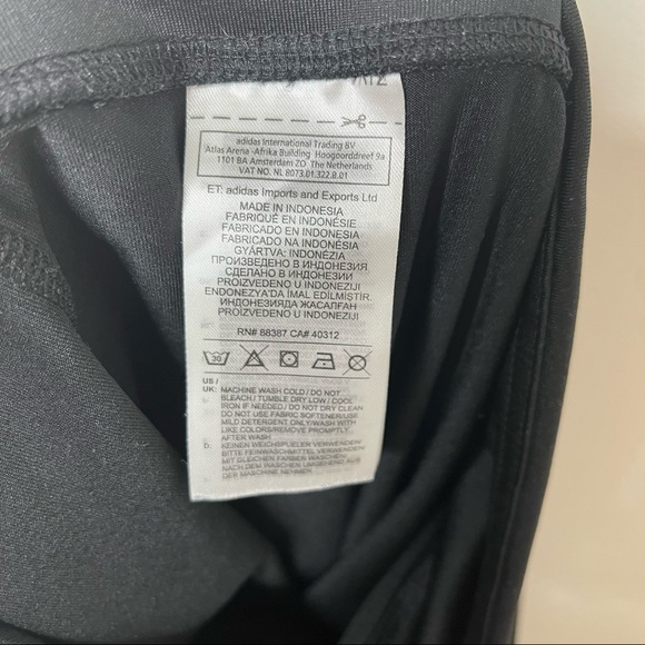 ADIDAS CLIMALITE 3/4 Mid-Rise Spell Out Three Stripes Training Tight - Picture 10 of 10